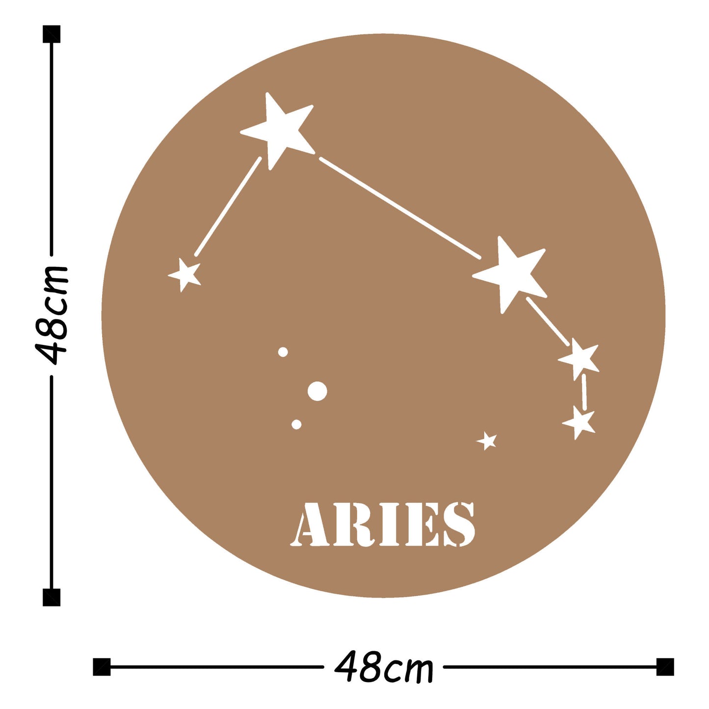 Aries Horoscope - Copper - Decorative Metal Wall Accessory