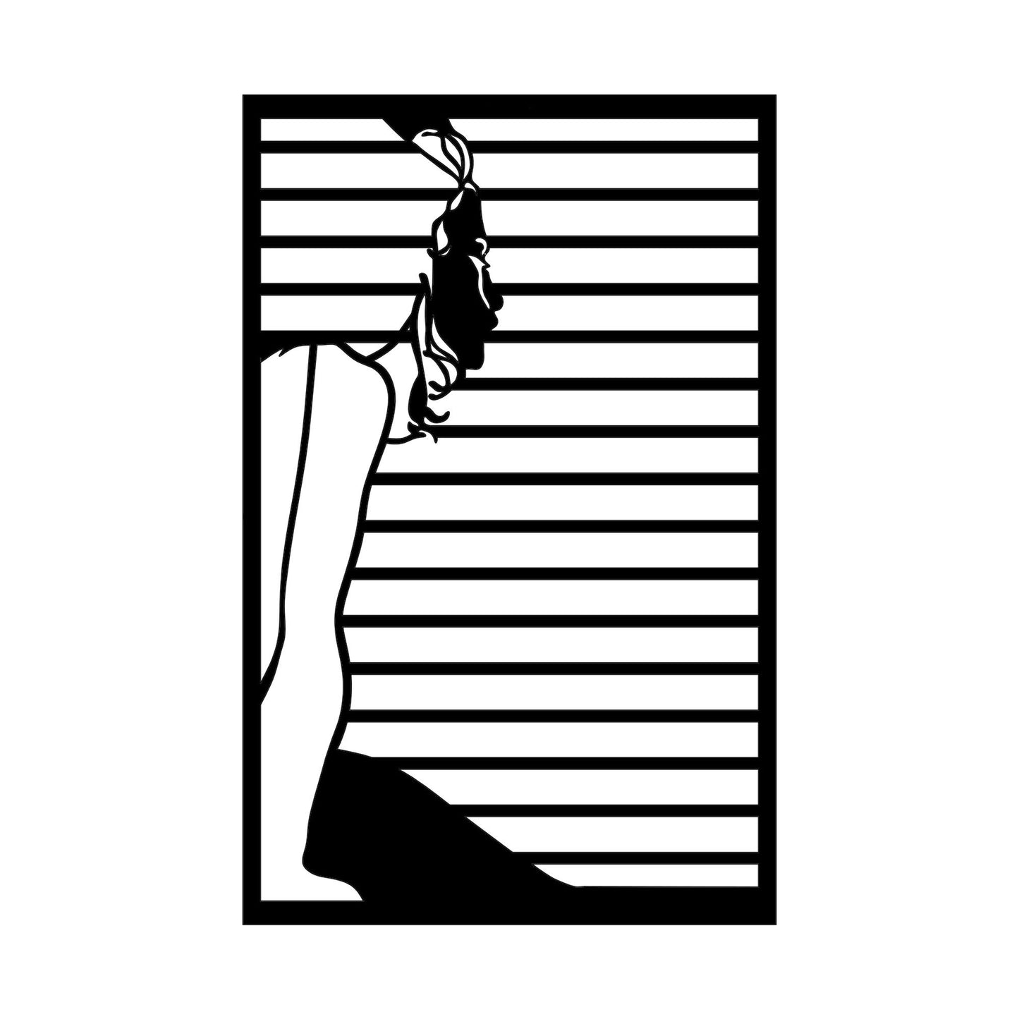 Woman And The View - Decorative Metal Wall Accessory