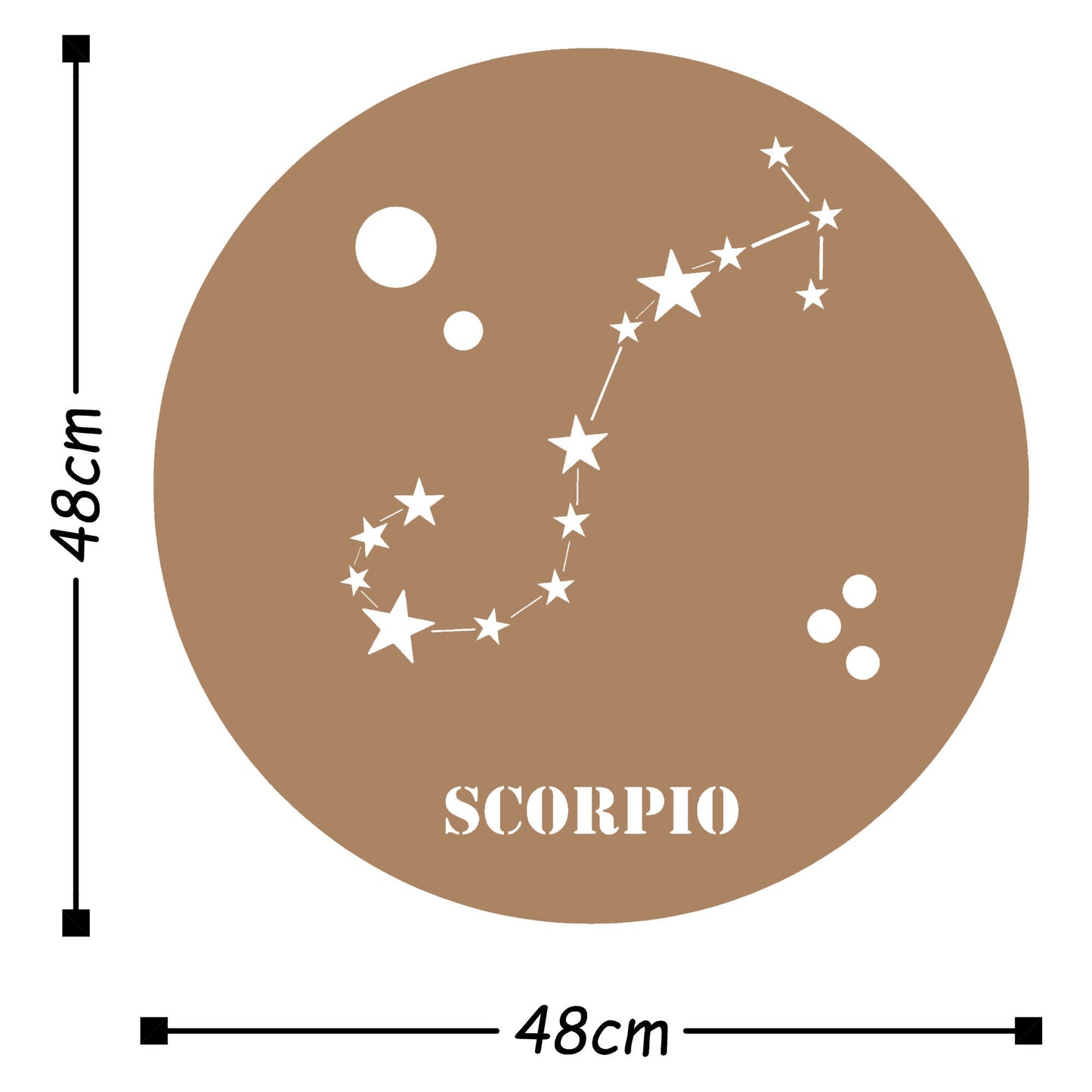 Scorrpıo Horoscope - Copper - Decorative Metal Wall Accessory