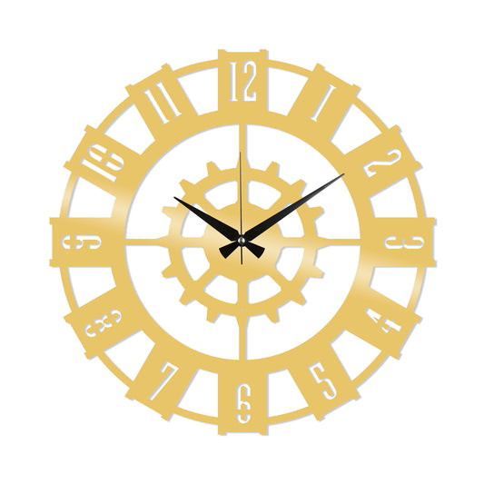 Metal Wall Clock 11 - Gold - Decorative Metal Wall Clock