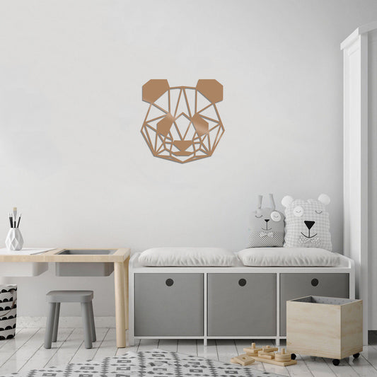 Panda - Copper - Decorative Metal Wall Accessory