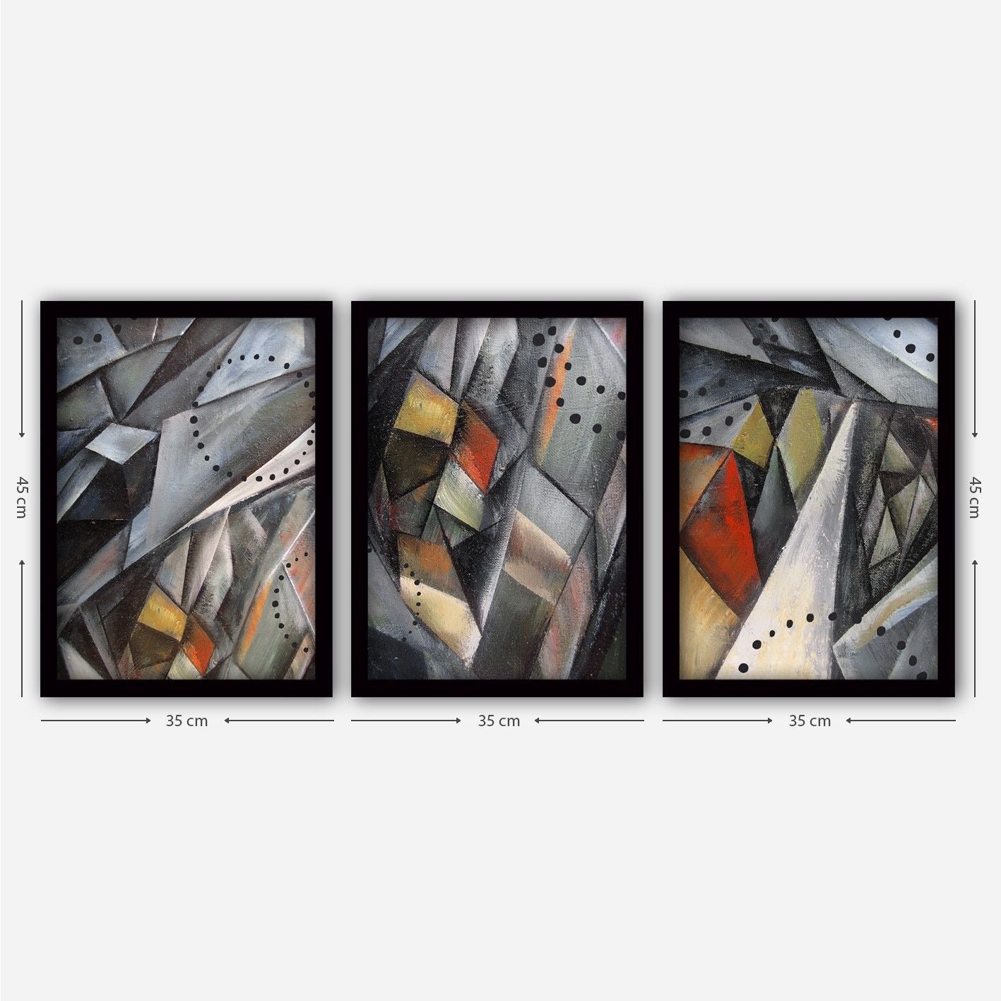 3SC138 - Decorative Framed Painting (3 Pieces)