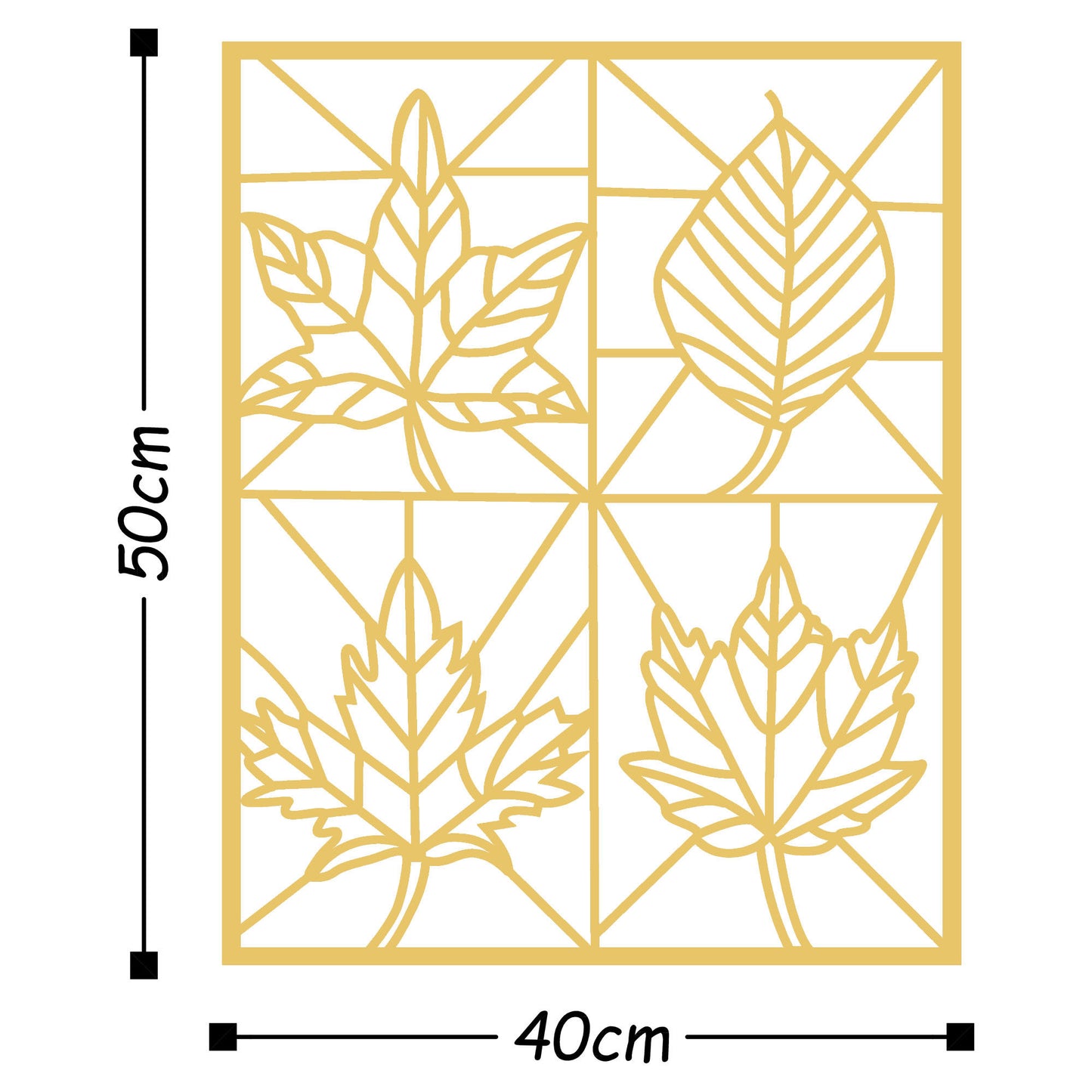 Foliage - Gold - Decorative Metal Wall Accessory