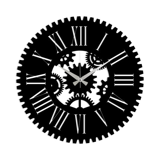 Metal Wall Clock 24 - Black - Decorative Metal Wall Clock