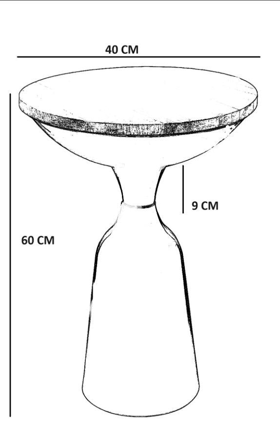 Netha 1052 - Antiquation, Black - Side Table