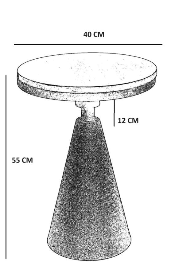 Kule - Walnut, Black - Side Table
