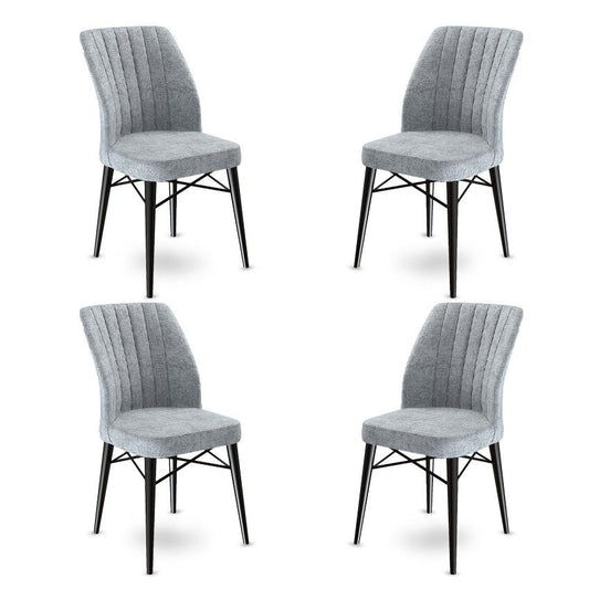 Flex - Grey, Black - Chair Set (4 Pieces)