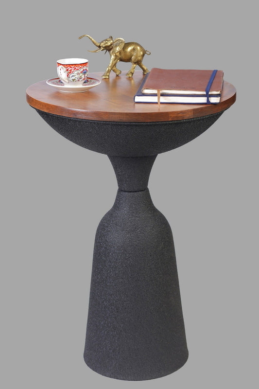 Netha 1052 - Walnut, Black - Side Table