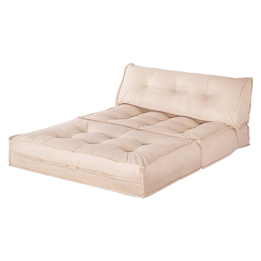 Mocca - Beige - 2-Seat Sofa-Bed
