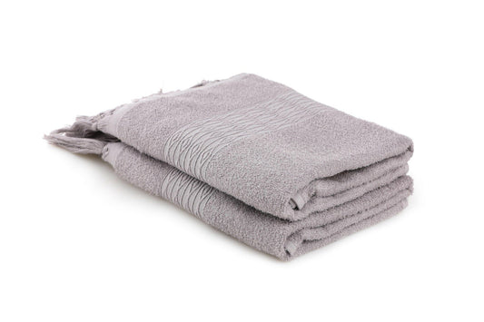 Terma - Grey - Hand Towel Set (2 Pieces)