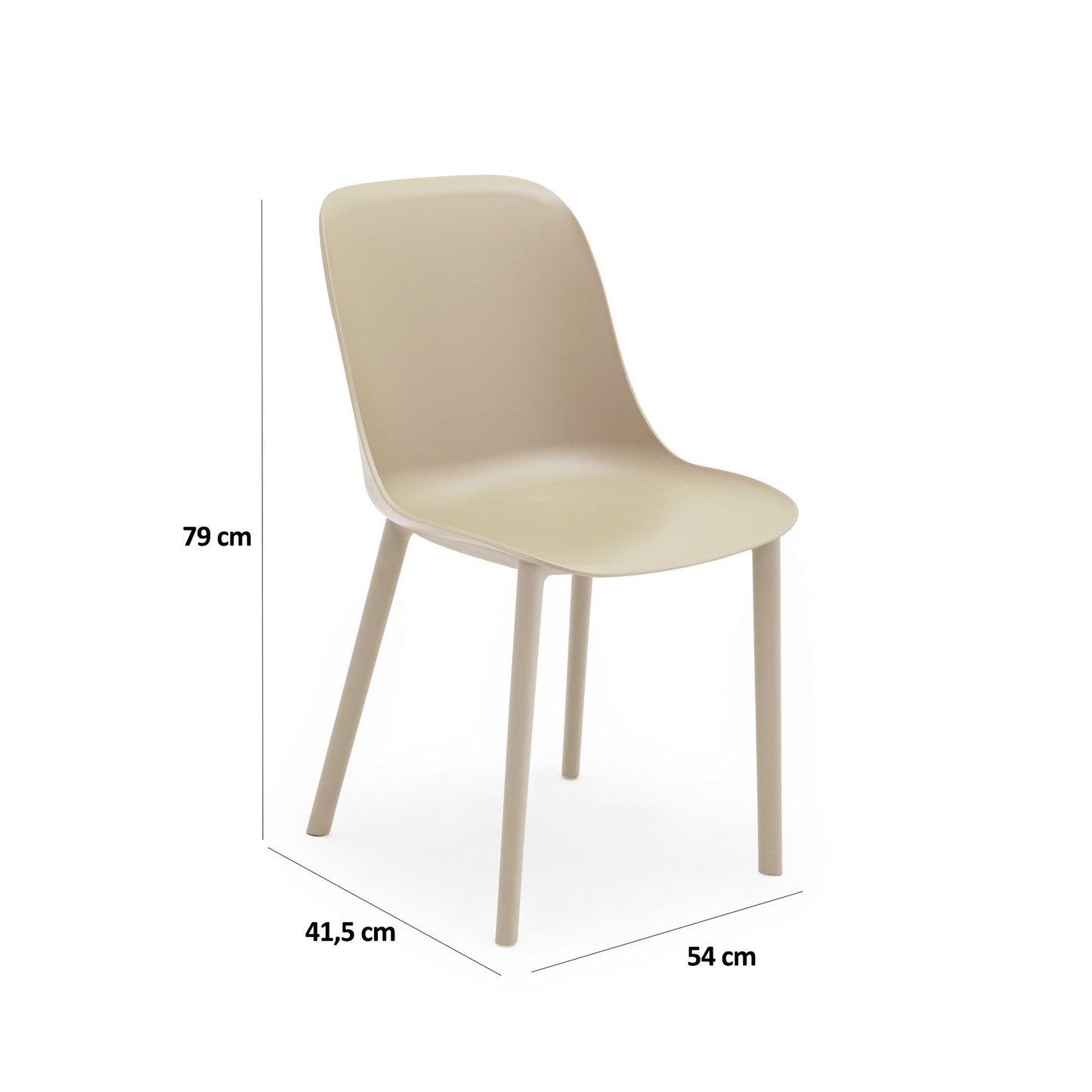 Shell-P - Beige - Chair Set (2 Pieces)