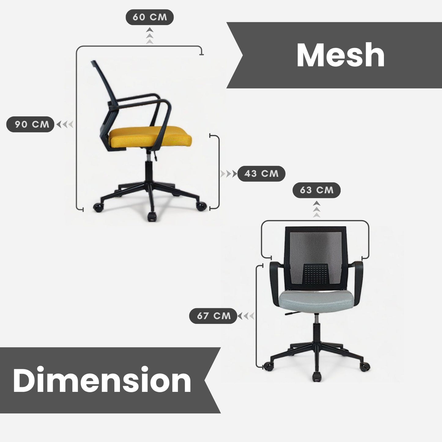 Mesh - Yellow - Office Chair