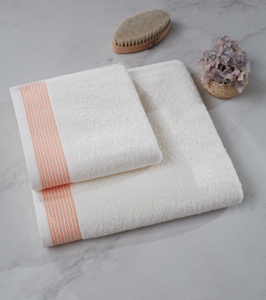 Colourful Ivory - Salmon - Towel Set (2 Pieces)