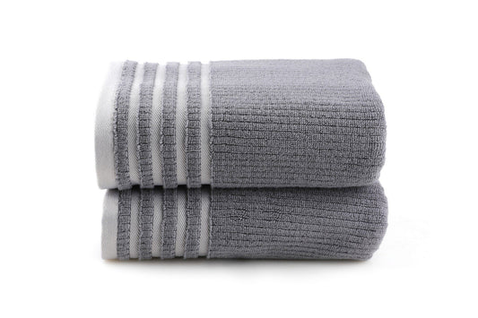 Mayra - Dark Grey - Hand Towel Set (2 Pieces)