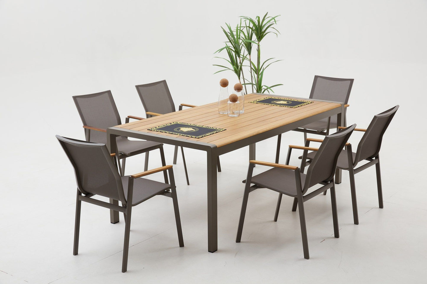 Lara Garden 6 - Garden Table & Chairs Set (7 Pieces)