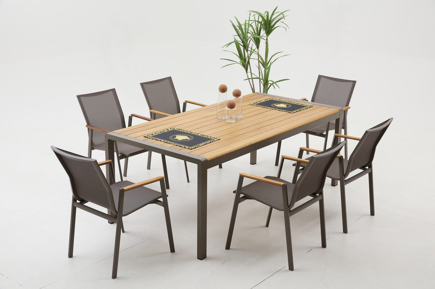 Lara Garden 6 - Garden Table & Chairs Set (7 Pieces)