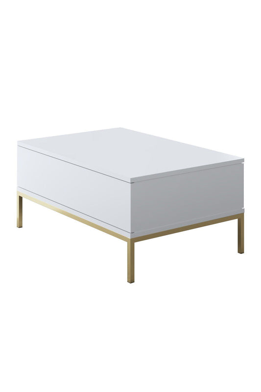 Lord - White, Gold - Coffee Table