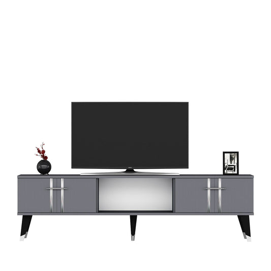 Asel - Anthracite, Silver - TV Stand