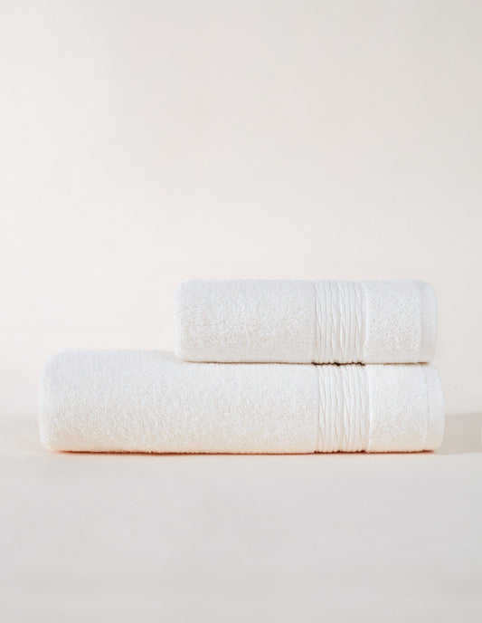 Colorful Twist - White - Towel Set (2 Pieces)