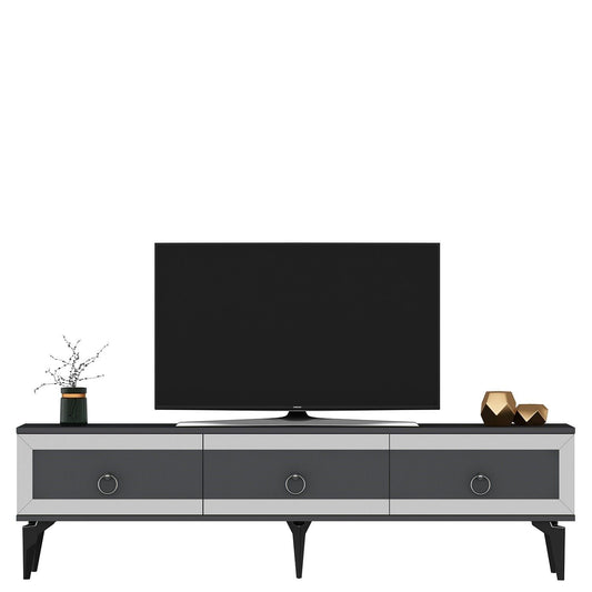 Ponny - Anthracite, Silver - TV Stand