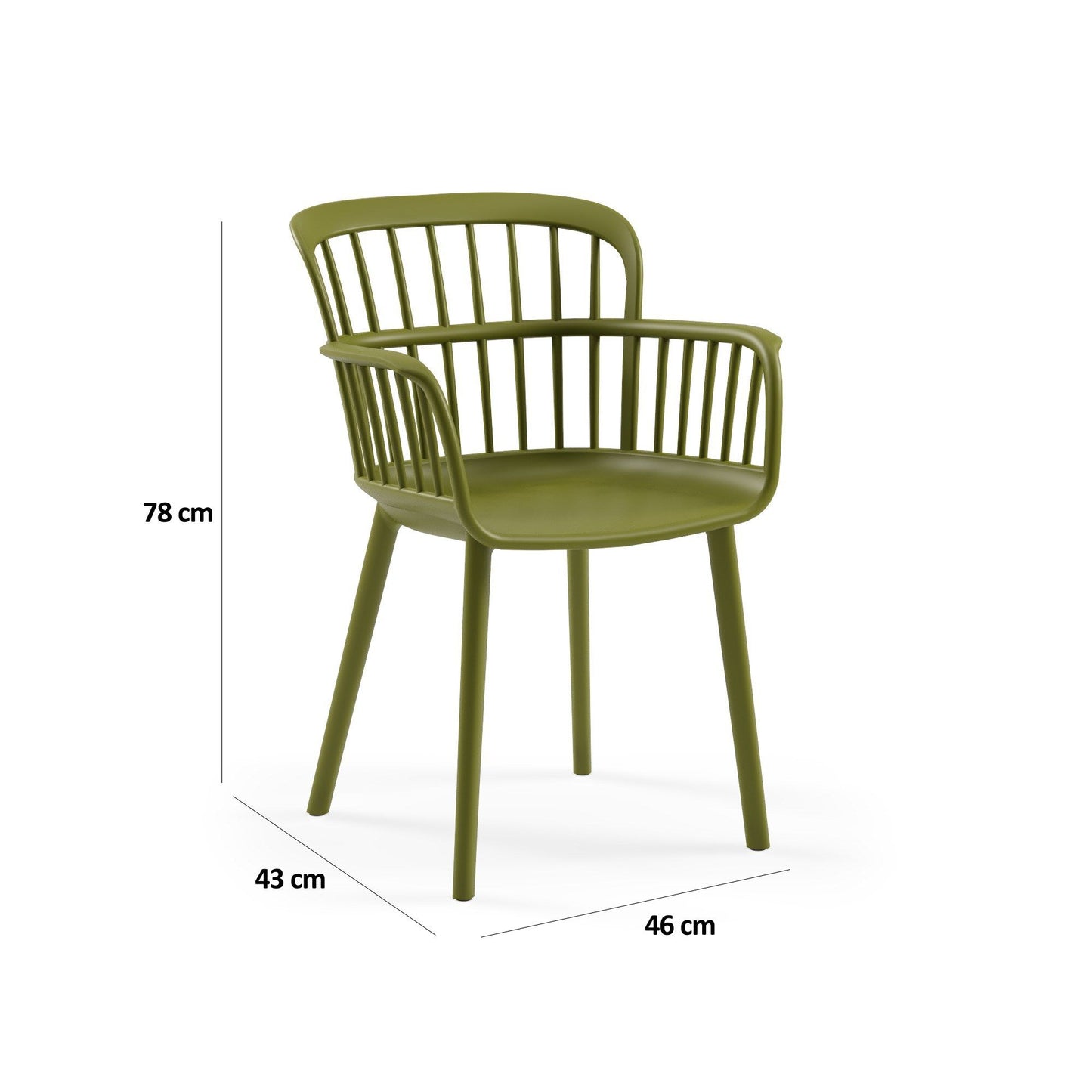 Eva-P - Khaki - Chair Set (2 Pieces)