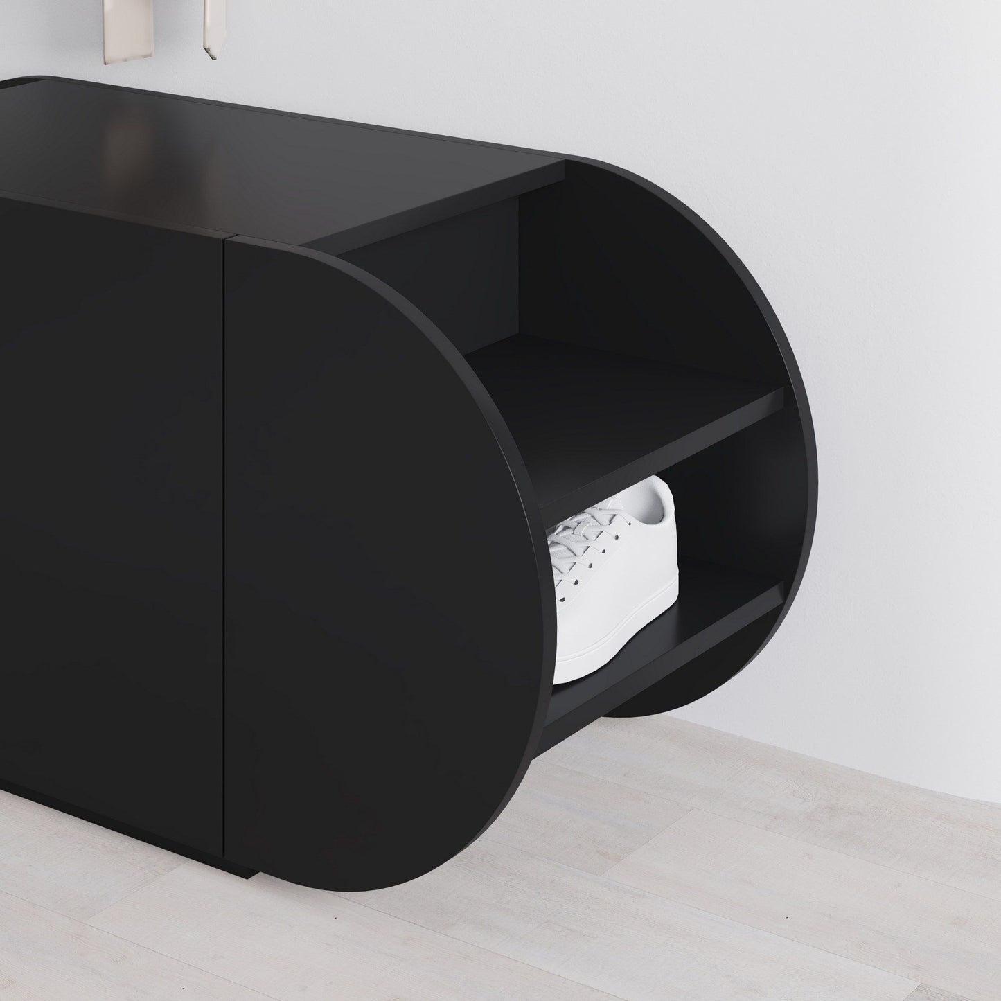 Pozy Shoe Bench - Black - Shoe Cabinet