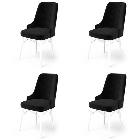 Pare - Black, White - Chair Set (4 Pieces)
