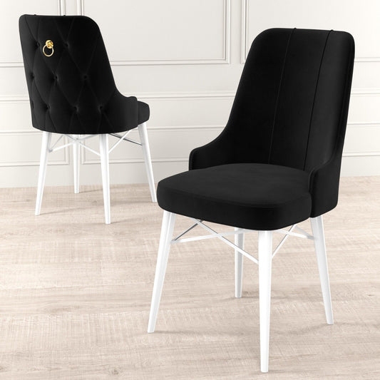 Pare - Black, White - Chair Set (4 Pieces)