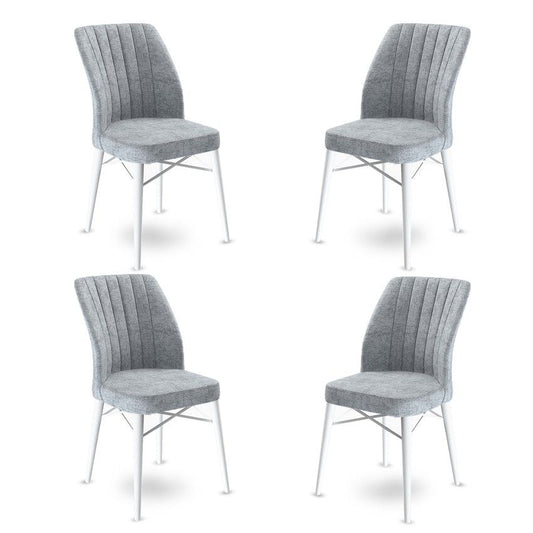 Flex - Grey, White - Chair Set (4 Pieces)