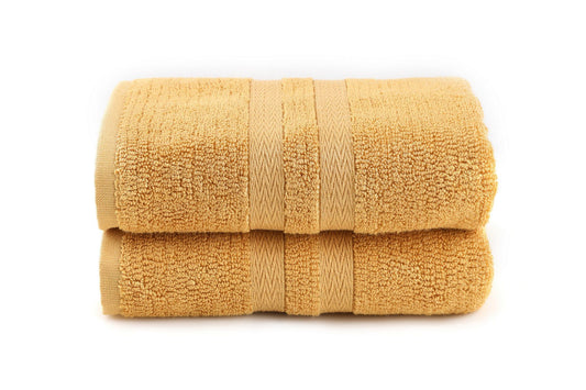 Ayliz - Mustard - Hand Towel Set (2 Pieces)