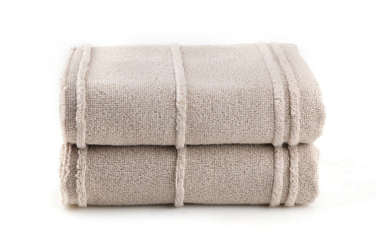 Arden - Light Brown - Bath Towel Set (2 Pieces)