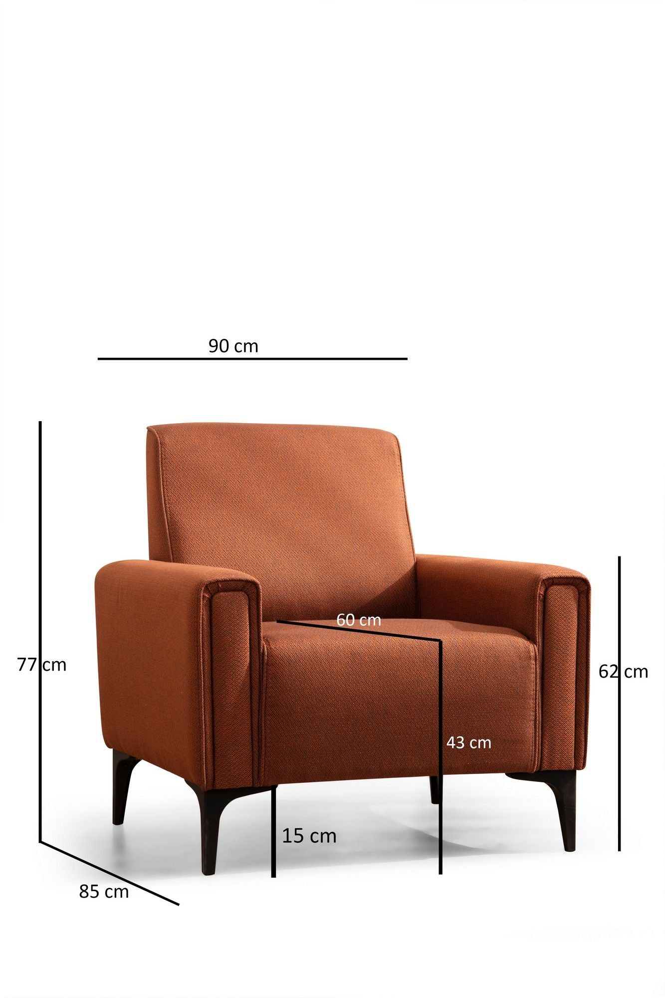 Horizon - Tile Red - 1-Seat Sofa