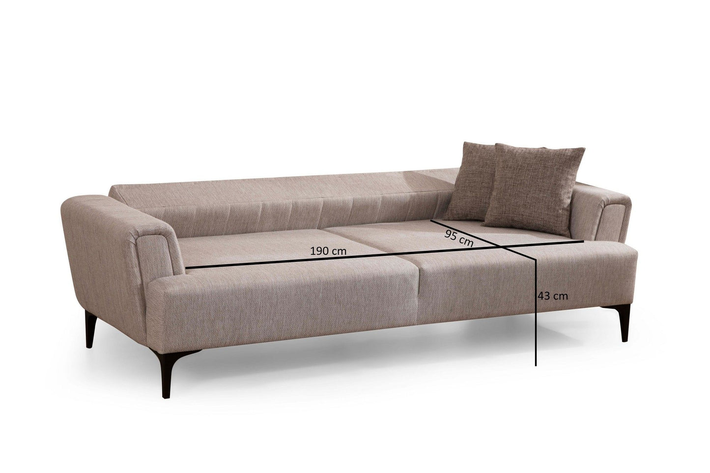 Hamlet - Beige - 3-Seat Sofa-Bed
