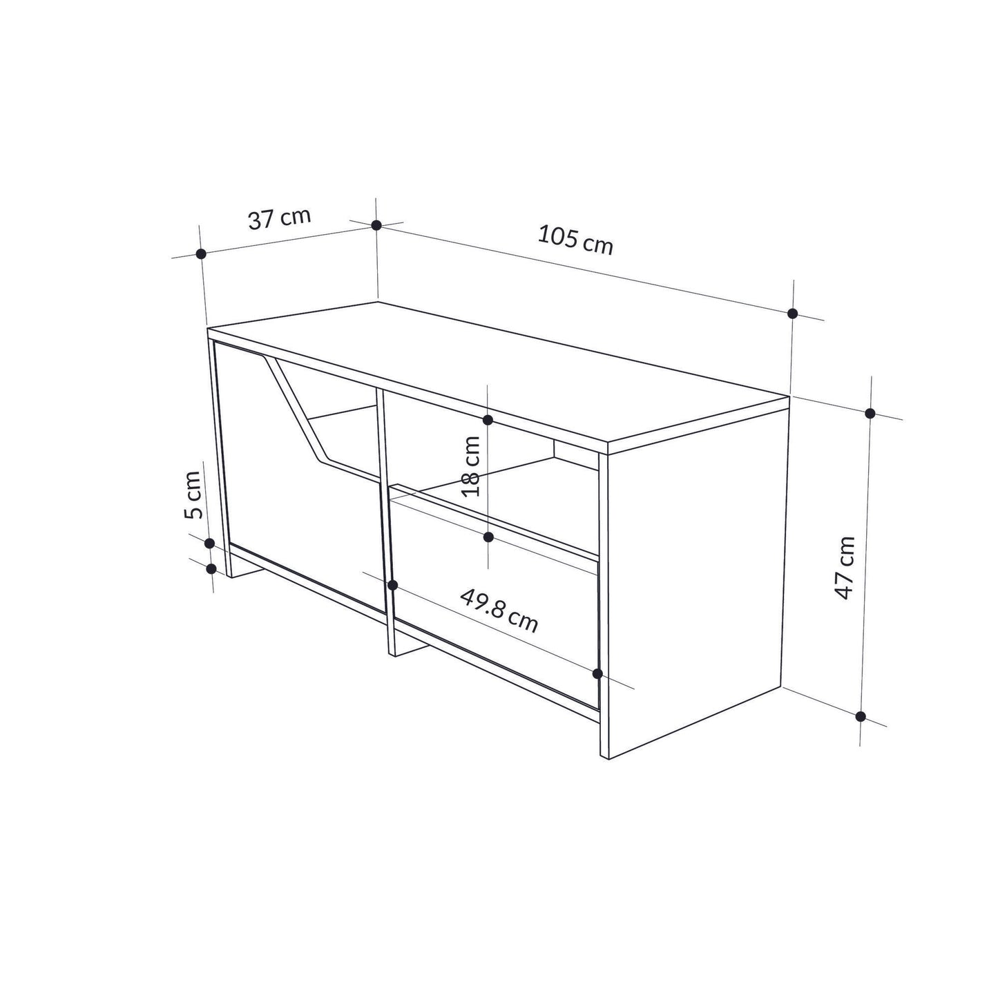 Nexus Shoe Cabinet - Light Mocha, White - Shoe Cabinet