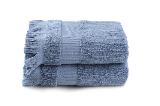 Zeus - Blue - Bath Towel Set (2 Pieces)
