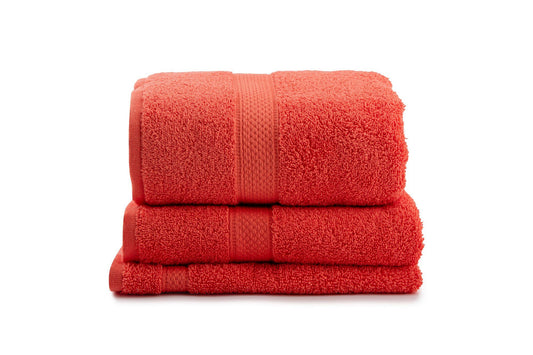 Colorful - Orange - Towel Set (3 Pieces)