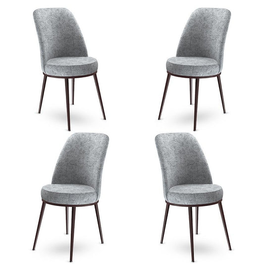 Dexa - Grey, Brown - Chair Set (4 Pieces)