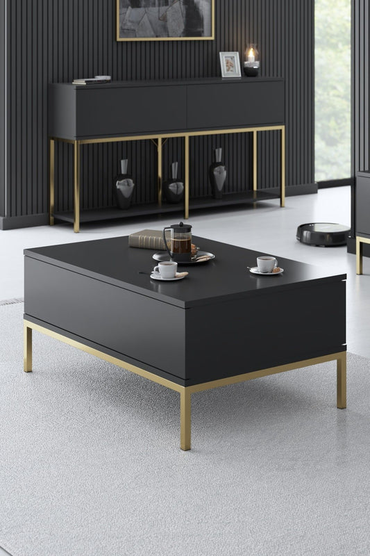 Lord - Anthracite, Gold - Coffee Table