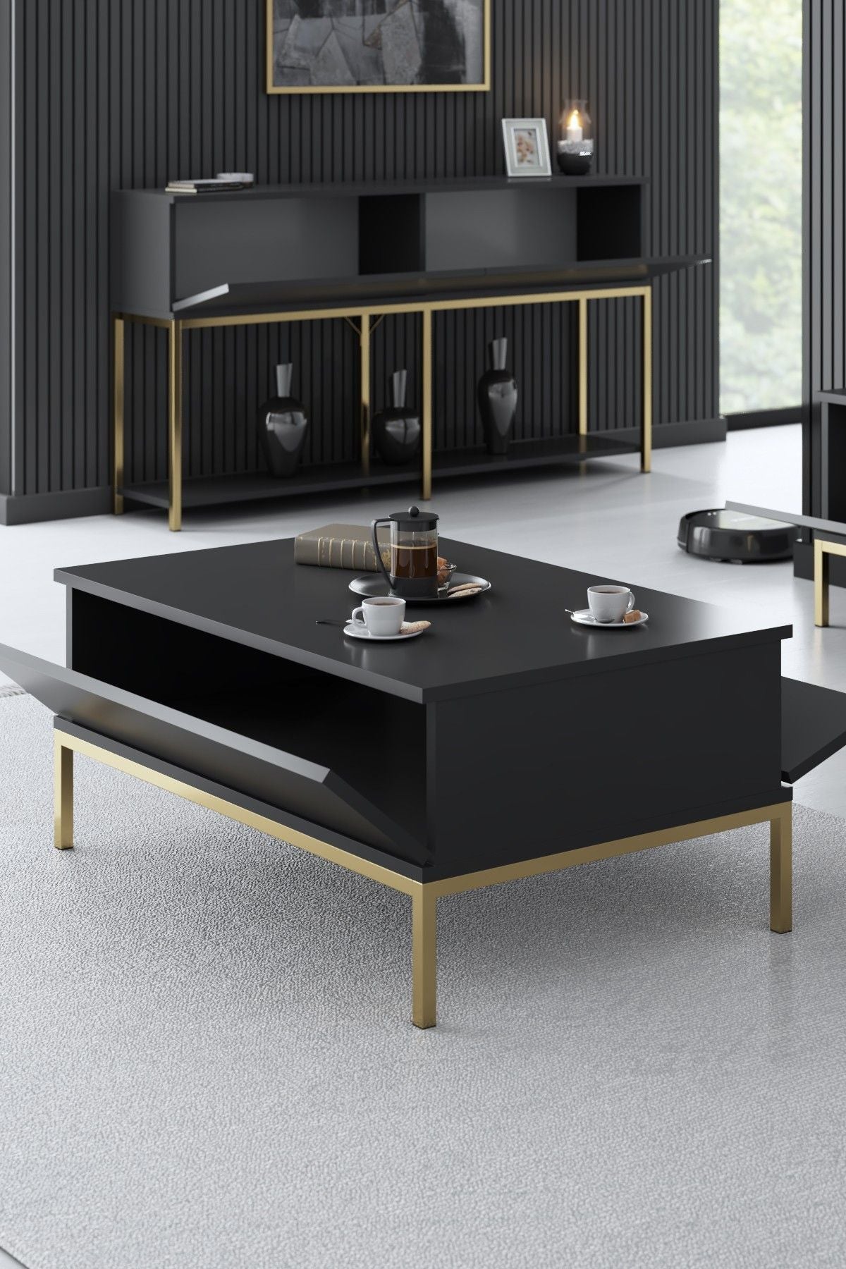 Lord - Anthracite, Gold - Coffee Table