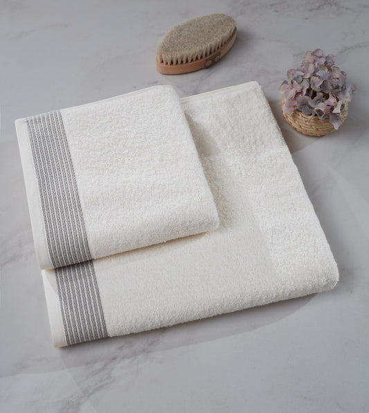 Colourful Ivory - Grey - Towel Set (2 Pieces)