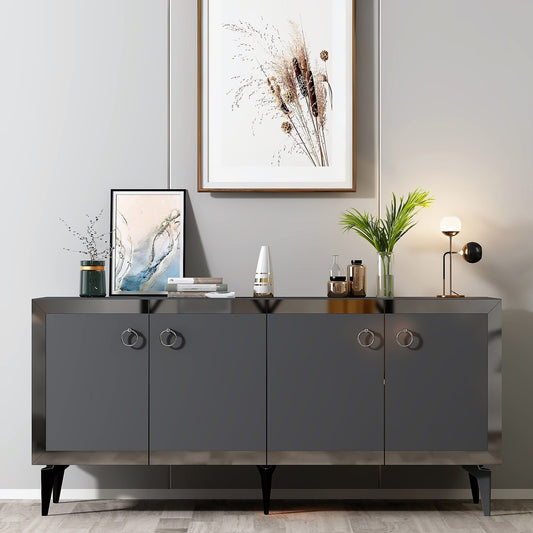Ponny - Anthracite, Silver - Console