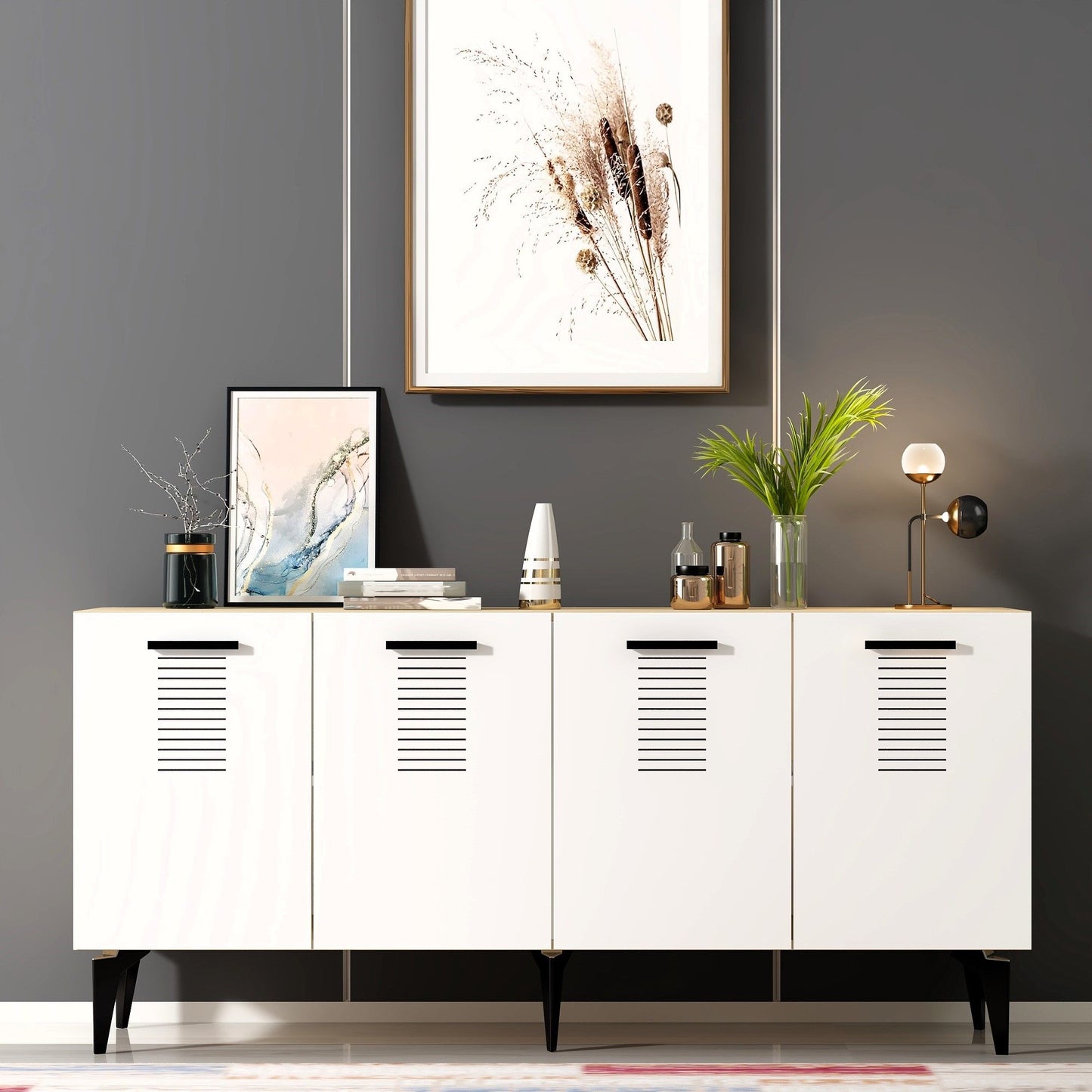 Asimo - Sapphire Oak, White - Console