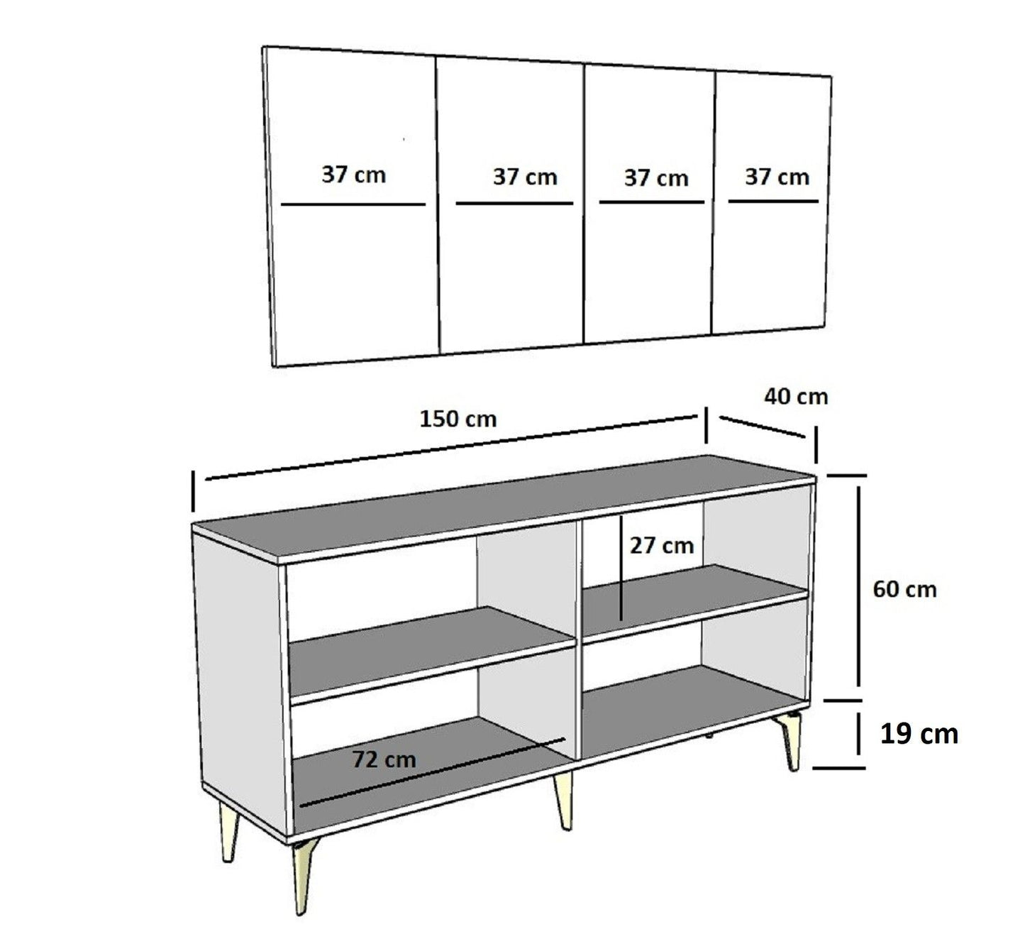 Asimo - Sapphire Oak, White - Console