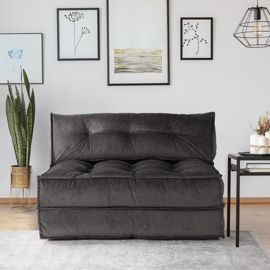 Mocca - Anthracite - 2-Seat Sofa-Bed