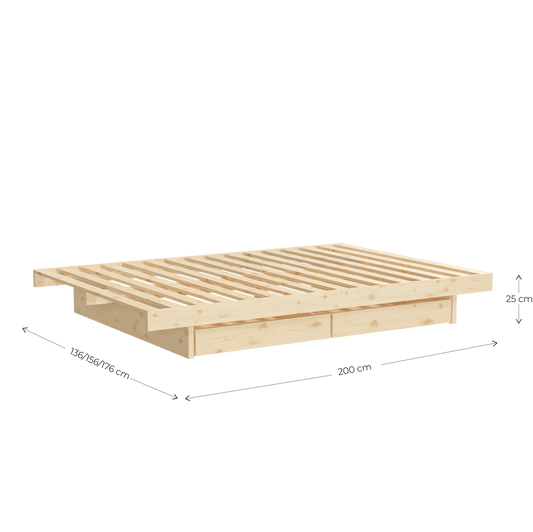 KANSO BED RAW 160 X 200