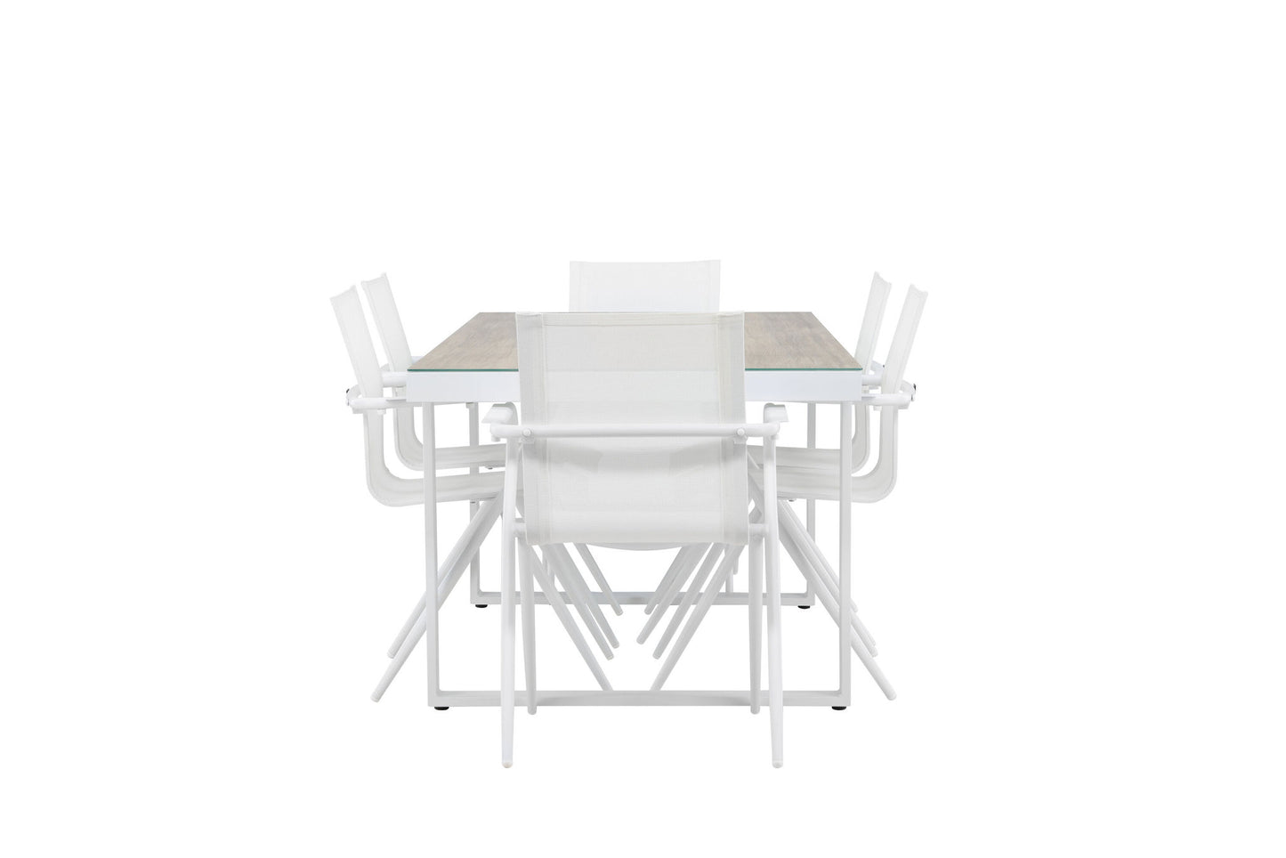 Havemøbler - Merlo Dining Table - White/Whitewash +Alina Dining Chair - white Alu / White Textilene _6