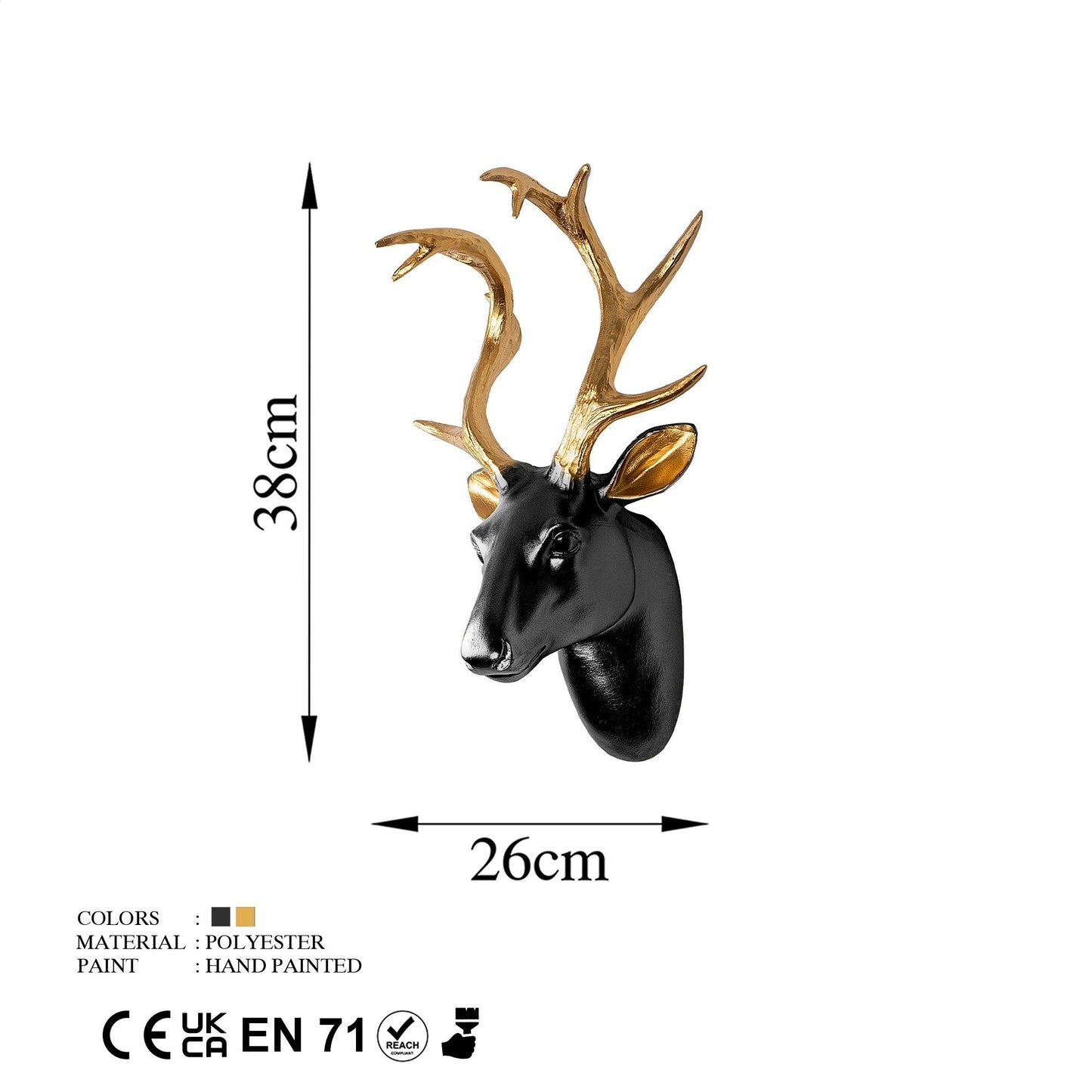 Bust of Deer - 5 - Decorative Wall Accessory