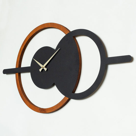 Geometric Wooden Metal Wall Clock - APS116 - Decorative Metal Wall Clock