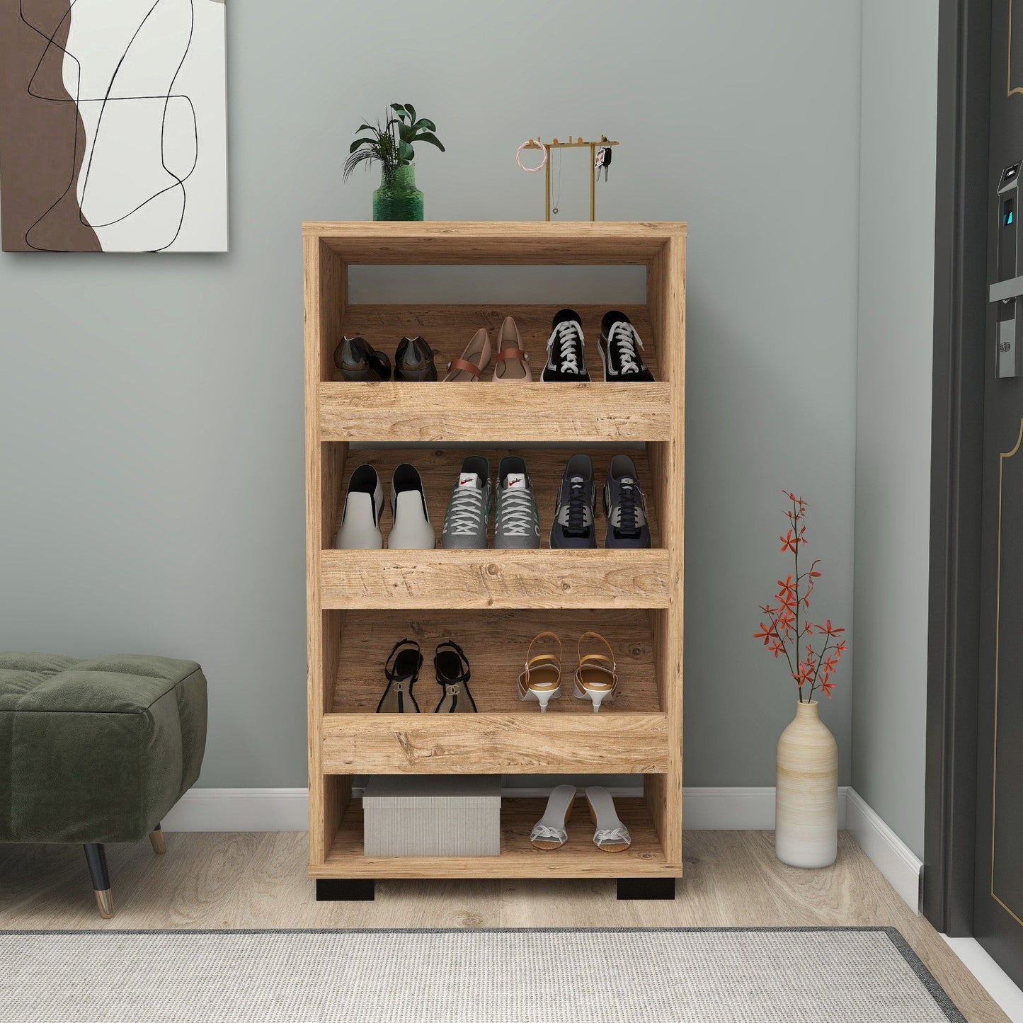 Nasem - Atlantic Pine - Shoe Cabinet