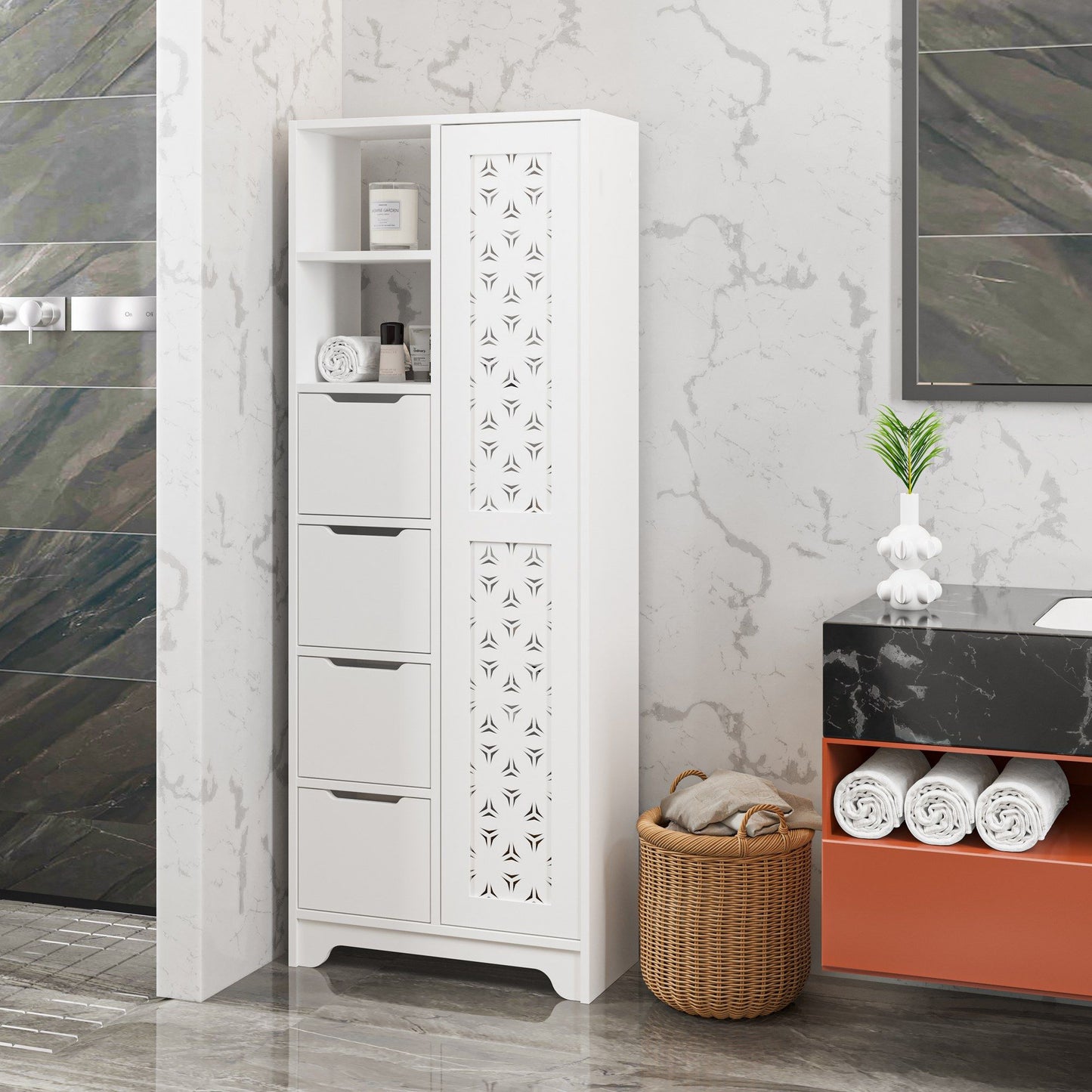 Yada - White - Bathroom Cabinet